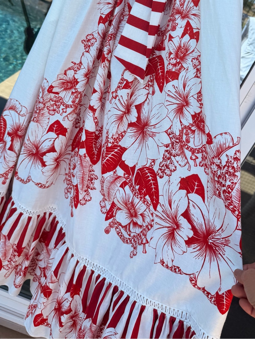 FARM Rio Off-White Floral Chains Maxi Dress Size L NWT - Picture 2 of 10